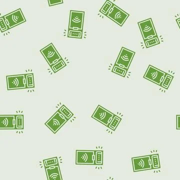 Smart motion sensor home glyph seamless pattern Stockillustratie