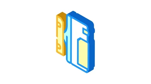 Smart motion sensor home isometric icon animation Video stock 327290402