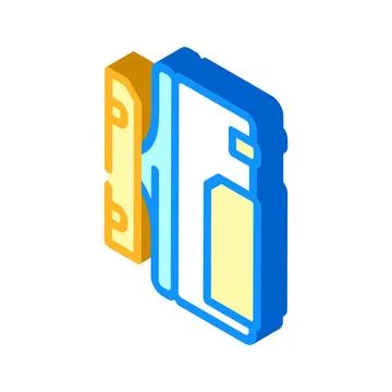 Smart motion sensor home isometric icon vector illustration 스톡 일러스트