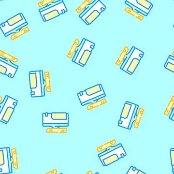 Smart motion sensor home vector seamless pattern Stock Illustration