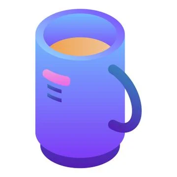 Smart mug icon, isometric style Ilustración de archivo