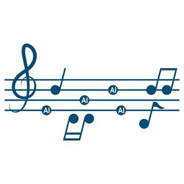 Smart  Music Technology Logo Design Stock Illustration