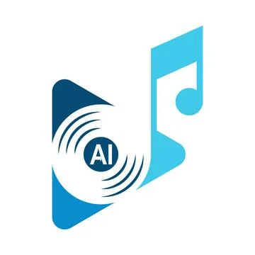 Smart  Music Technology Logo Design Stock Illustration