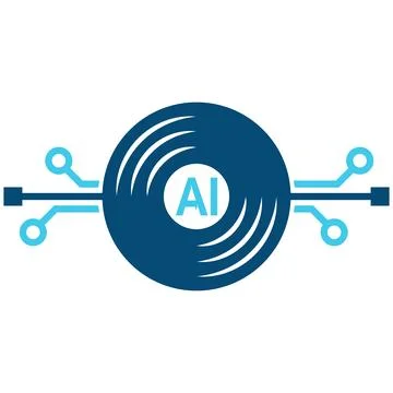 Smart  Music Technology Logo Design Stock Illustration
