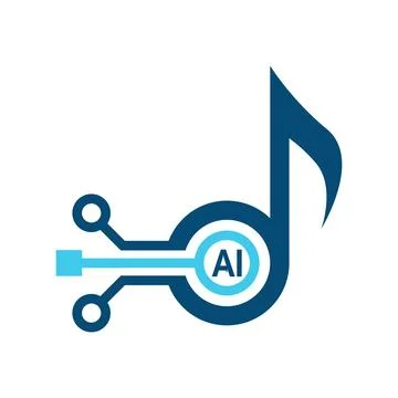 Smart  Music Technology Logo Design Stock Illustration