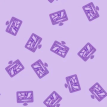 Smart navigation system line seamless pattern Illustrazione stock