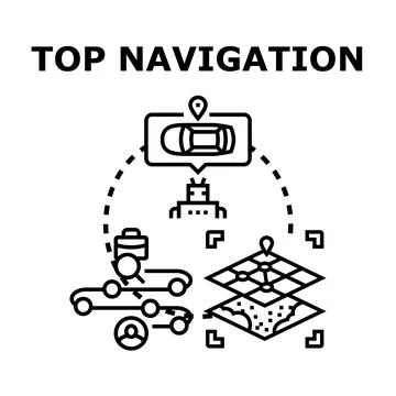 Smart navigation system tracking optimal route concept Stock Illustration