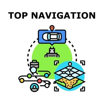 Smart navigation system tracking optimal route concept Stock Illustration