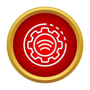 Smart network settings automation gear with wifi symbol 스톡 일러스트