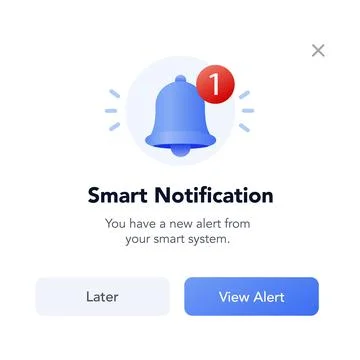 Smart notification popup. vector illustration Stock Illustration