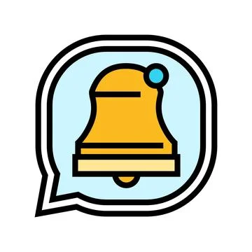 Smart notifications color icon vector illustration 스톡 일러스트
