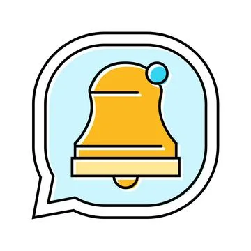 Smart notifications color icon vector illustration 스톡 일러스트