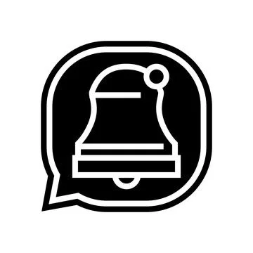 Smart notifications glyph icon vector illustration 스톡 일러스트