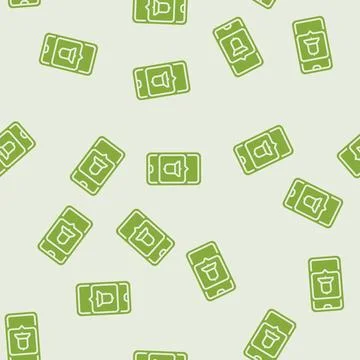Smart notifications glyph seamless pattern Illustrazione stock