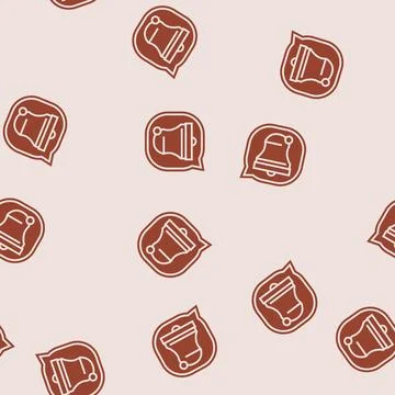 Smart notifications glyph seamless pattern Stock Illustration