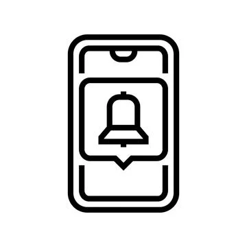 Smart notifications line icon vector illustration Stock Illustration