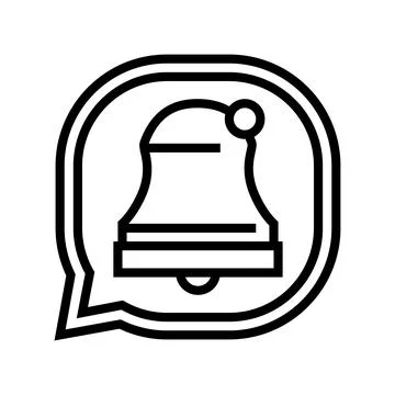 Smart notifications line icon vector illustration 스톡 일러스트