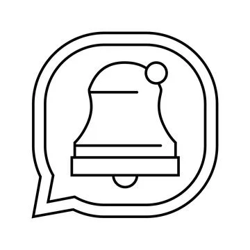 Smart notifications line icon vector illustration Stockillustratie