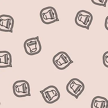 Smart notifications line seamless pattern 스톡 일러스트