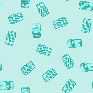 Smart notifications line vector seamless pattern Illustrazione stock