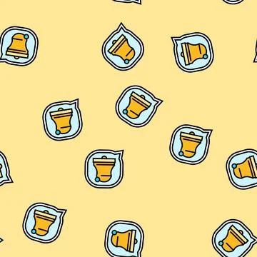 Smart notifications vector seamless pattern Stock Illustration