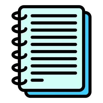 Smart office notebook icon vector flat Illustrazione stock