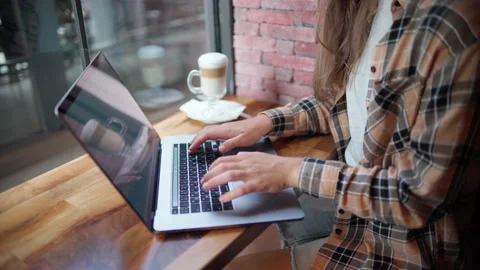 Smart online working at a laptop Stock Footage 225029479