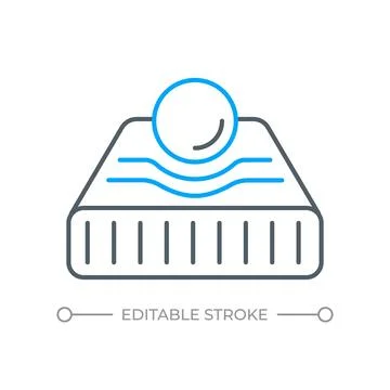 Smart orthopedic pressure relief two color line icon Stock Illustration