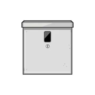 Smart package locker box providing secure delivery storage Stock Illustration