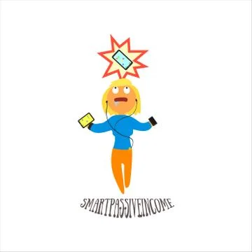Smart Passive Income Obsession Vector Illustration Stock Illustration