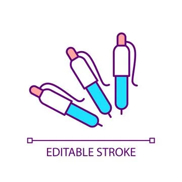 Smart pens for note-taking RGB color icon Stockillustratie
