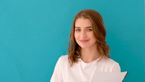 Smart pensive student with notepad pondering Stock Footage 126964201