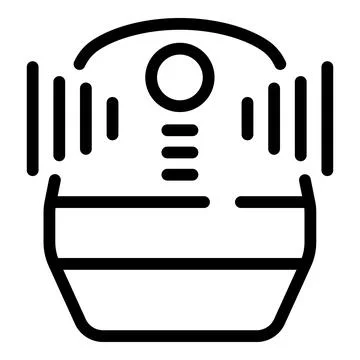 Smart personal assistant icon outline vector. Virtual command agent Illustrazione stock