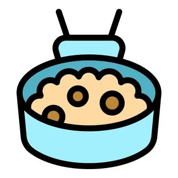 Smart pet feeder automatically distributing food in bowl イラスト素材