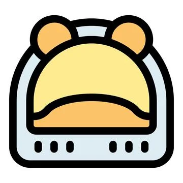 Smart pet feeder with bear ears design distributing food Stock Illustration