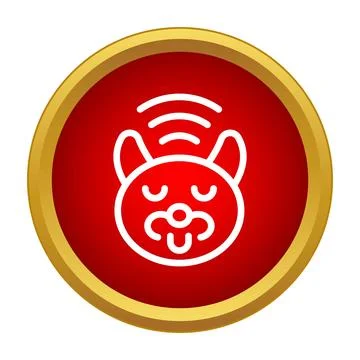 Smart pet technology connection wireless signal icon Illustrazione stock