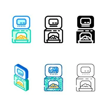 Smart pet types feeder home color icon vector Stock Illustration