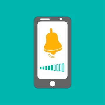 Smart phone alarm clock. Stock Illustration
