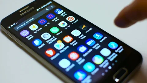Smart phone App Amazon Kindle Stock Footage 104924775
