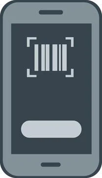 Smart phone app for digital bar code scanning tracking Illustrazione stock