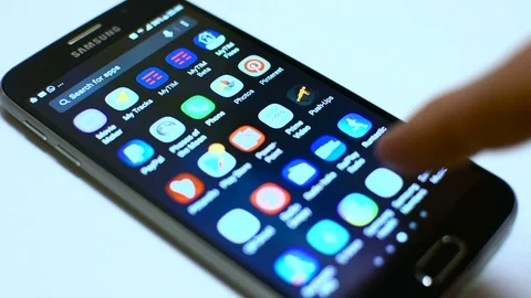 Smart phone App Stock Footage 104924730