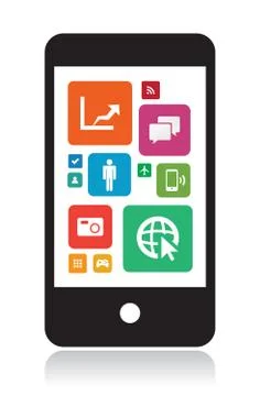 Smart Phone App Stock Illustration
