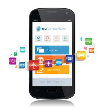 Smart Phone App Stock Illustration