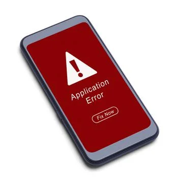Smart Phone Application Error Stock Illustration
