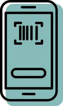 Smart-phone bar-code scanning mobile application icon Stock-Illustration