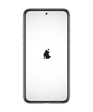 Smart phone with blank screen design isolated on white. Cellphone frame display Stock Illustration