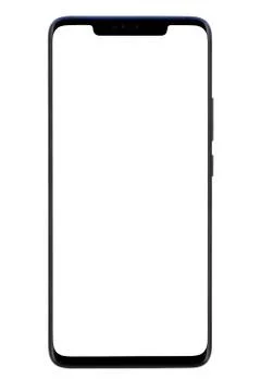 Smart phone with blank screen isolated on white background, clipping path Stock Photos