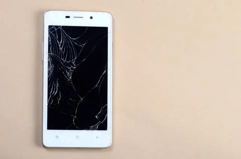 Smart Phone with broken screen Stock Photos