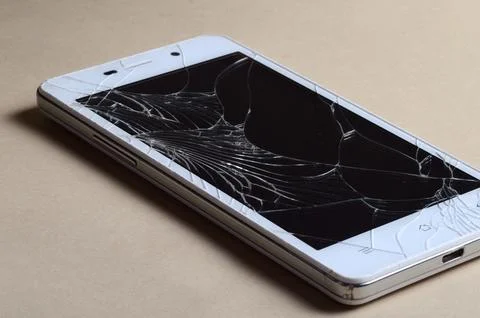 Smart Phone with broken screen Stock Photos