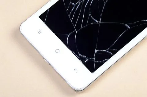 Smart Phone with broken screen Stock Photos